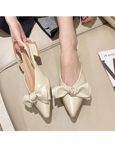 Replica  Fashion PU Bow Shallow Slip On Heels #798041 $21.65 USD for Wholesale