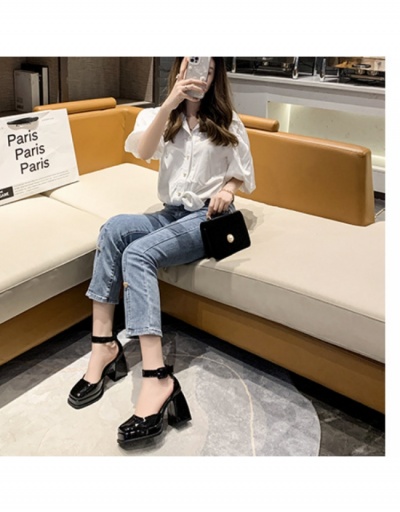  French Retro Square Toe Platform Heel #798044 $35.10 USD, Wholesale Fashion Heels