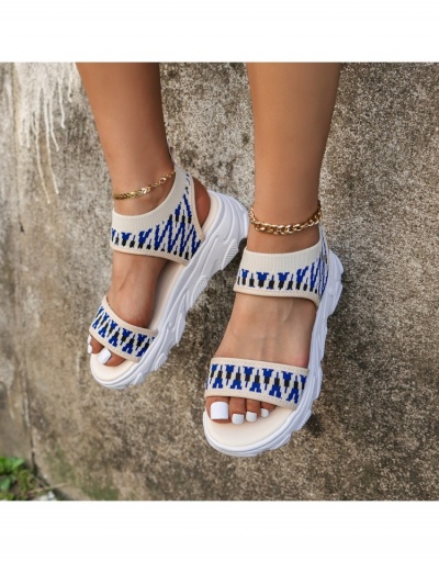 Replica  Women's Casual Contrast Color Platform Sandals #798051 $24.00 USD for Wholesale