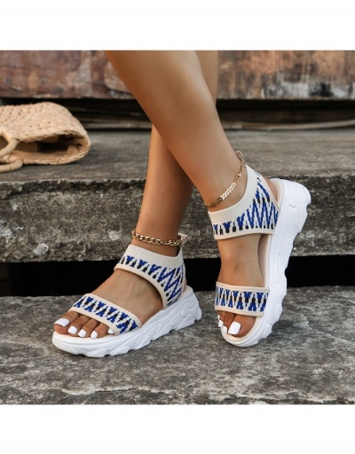 Replica  Women's Casual Contrast Color Platform Sandals #798051 $24.00 USD for Wholesale