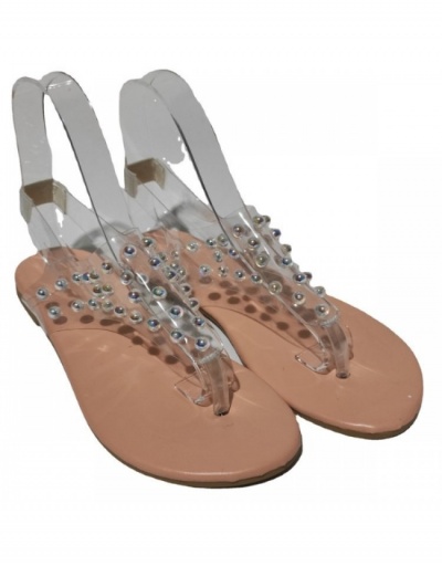 Replica  Summer Rhinestone Casual Flat Sandals For Women #798053 $19.28 USD for Wholesale