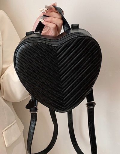 Cute Black Heart Shape Zipper Backpack #798062 $24.25 USD, Wholesale Fashion Backpacks