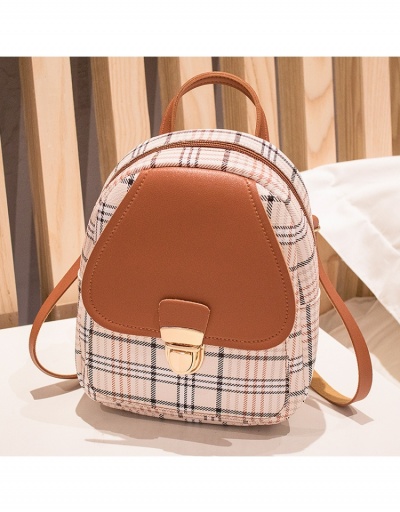  Casual Plaid Printing Contrast Color Backpack #798064 $7.10 USD, Wholesale Fashion Backpacks