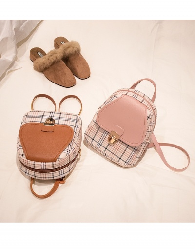 Replica  Casual Plaid Printing Contrast Color Backpack #798064 $7.10 USD for Wholesale