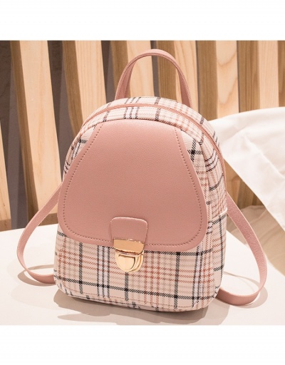 Replica  Casual Plaid Printing Contrast Color Backpack #798064 $7.10 USD for Wholesale