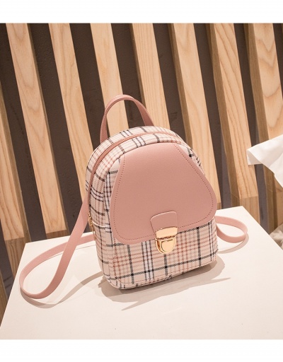 Replica  Casual Plaid Printing Contrast Color Backpack #798064 $7.10 USD for Wholesale