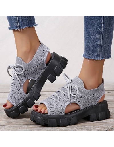 Replica  Sports Breathable Hollowed Out Platform Sandals #798067 $20.60 USD for Wholesale