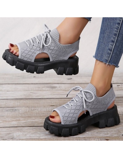 Replica  Sports Breathable Hollowed Out Platform Sandals #798067 $20.60 USD for Wholesale