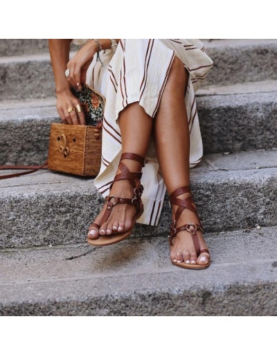 Replica Fashion Style Bandage Sandals For Women #798069 $22.43 USD for Wholesale