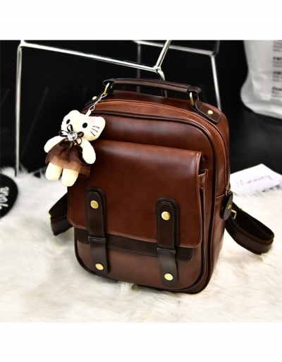 Replica  Retro PU Leather Women's Backpack #798074 $26.33 USD for Wholesale