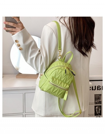 Replica  PU Fashion Pure Color Rhombus Lattice Women's Backpack #798081 $25.76 USD for Wholesale