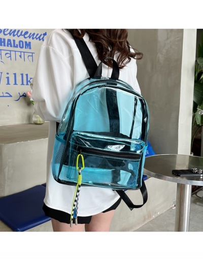 Replica  Fashion Transparent Pure Color Student Schoolbag #798086 $18.80 USD for Wholesale