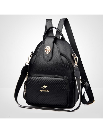 Replica Travel Women Black Patch Backpack For School #798092 $33.25 USD for Wholesale