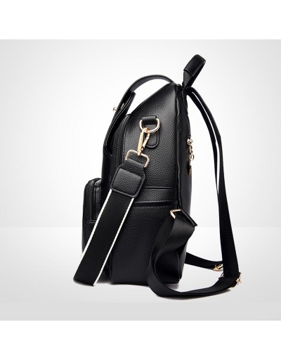 Replica Travel Women Black Patch Backpack For School #798092 $33.25 USD for Wholesale