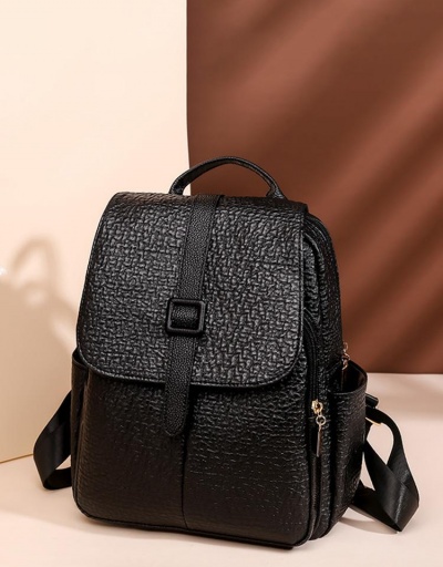 Simple Design Travel  Solid Black Backpack For School #798098 $19.50 USD, Wholesale Fashion Backpacks