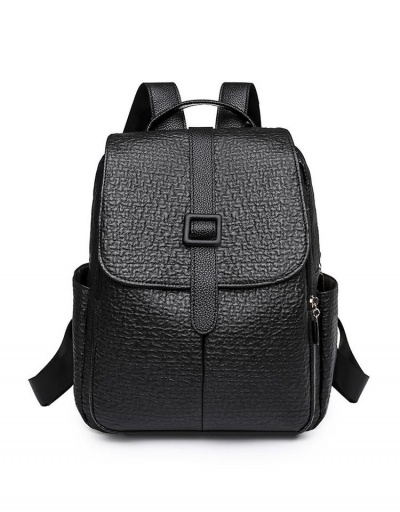 Replica Simple Design Travel  Solid Black Backpack For School #798098 $19.50 USD for Wholesale