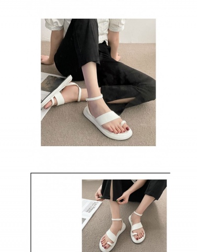 Replica  Summer Casual PU Pure Color Beach Sandals #798099 $22.25 USD for Wholesale