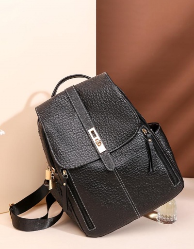 Trendy Ladies Black Large Travel Backpacks #798100 $19.50 USD, Wholesale Fashion Backpacks