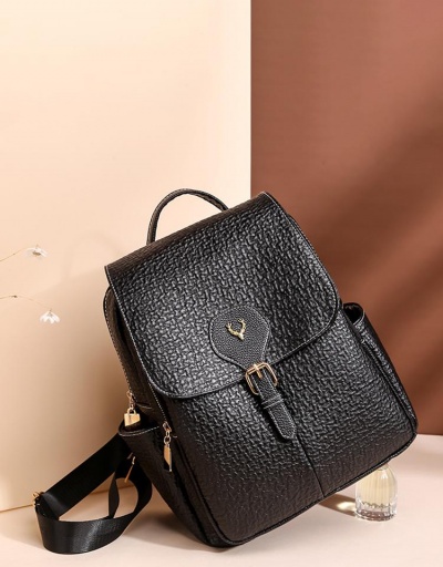 Replica  Versatile Black Travel Solid Backpack For Student #798101 $21.84 USD for Wholesale