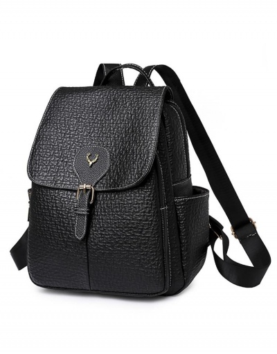 Replica  Versatile Black Travel Solid Backpack For Student #798101 $21.84 USD for Wholesale