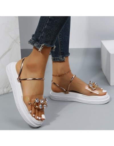 Replica  2022 Summer Chain Rhinestone Sandals #798103 $23.28 USD for Wholesale