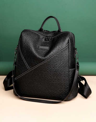 Travel Black Pure Color Backpack For Women #798104 $22.82 USD, Wholesale Fashion Backpacks