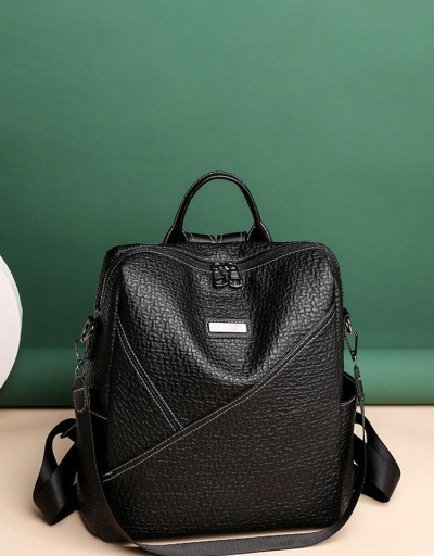 Replica Travel Black Pure Color Backpack For Women #798104 $22.82 USD for Wholesale