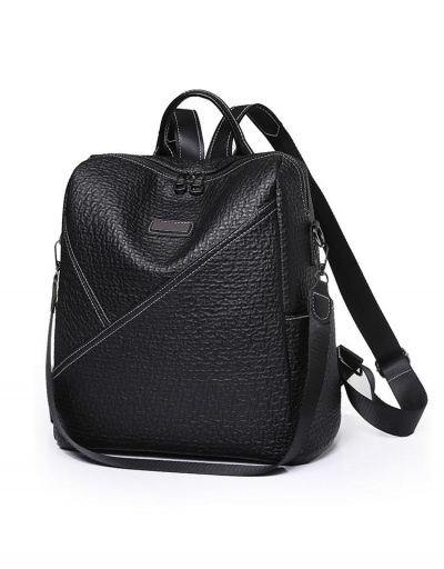 Replica Travel Black Pure Color Backpack For Women #798104 $22.82 USD for Wholesale