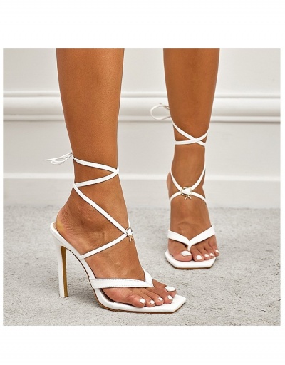  Fashion PU Bandage Women's Heel Sandal #798109 $39.15 USD, Wholesale Fashion Sandals