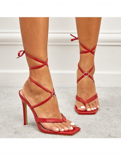 Replica  Fashion PU Bandage Women's Heel Sandal #798109 $39.15 USD for Wholesale