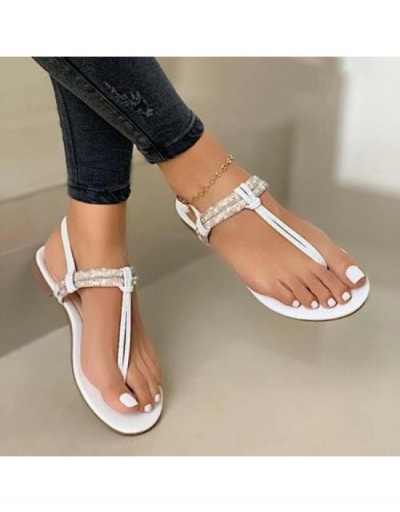  Summer New Rhinestone Flip Toe Beach Sandals #798120 $17.61 USD, Wholesale Fashion Sandals