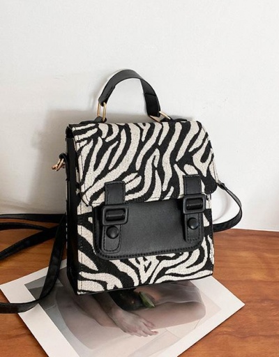 Replica Cute Zebra Hasp Black Backpack For Women #798133 $13.97 USD for Wholesale