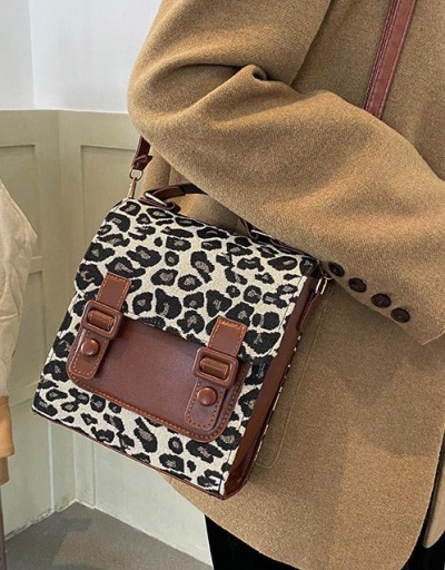 Replica Casual Leopard Print Hasp Brown Backpack For Women #798134 $12.48 USD for Wholesale