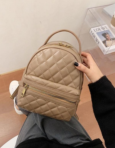 Korean Style Solid Rhombus Lattice White School Backpacks #798140 $24.90 USD, Wholesale Fashion Backpacks