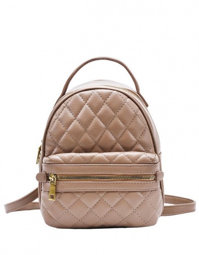 Replica Korean Style Solid Rhombus Lattice White School Backpacks #798140 $24.90 USD for Wholesale