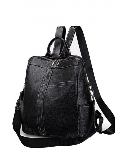 Replica Ladies Black Solid School Travel Backpacks #798142 $19.50 USD for Wholesale