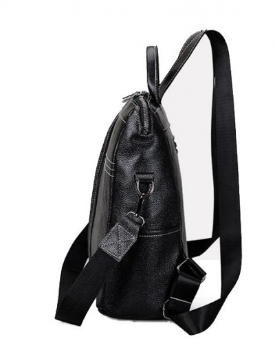 Replica Ladies Black Solid School Travel Backpacks #798142 $19.50 USD for Wholesale