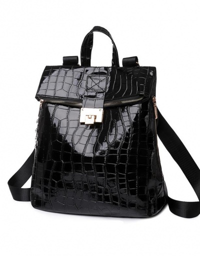 Replica Travel Versatile School Stone Pattern Black  Backpack #798144 $20.60 USD for Wholesale