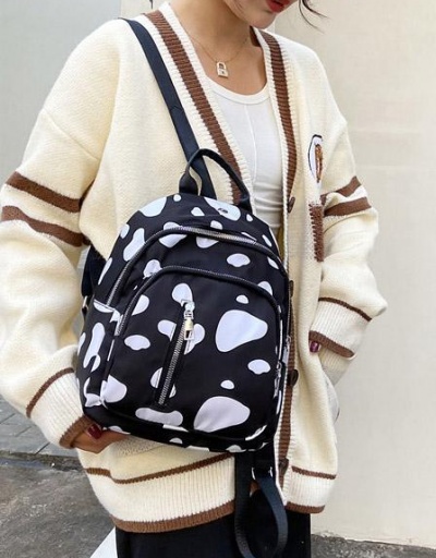 Replica Cute Black Contrast Color School Backpacks For Women #798152 $9.07 USD for Wholesale