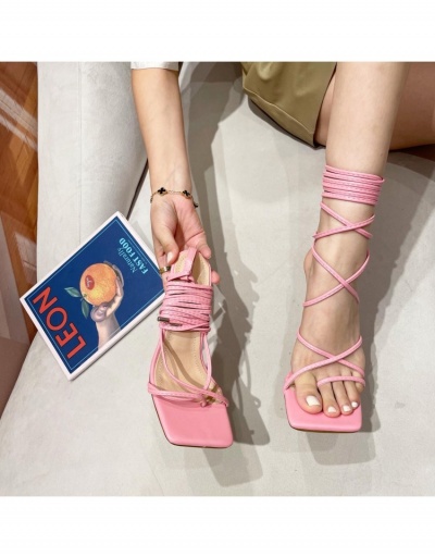 Replica  New Summer Cross-border Square Toe Women's Sandals #798156 $36.85 USD for Wholesale