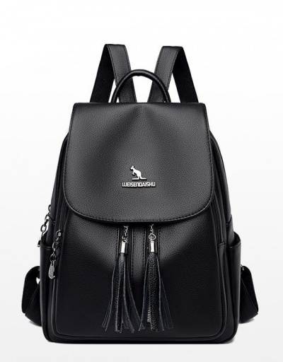 Korean Style Versatile Black School Backpacks  #798161 $27.89 USD, Wholesale Fashion Backpacks