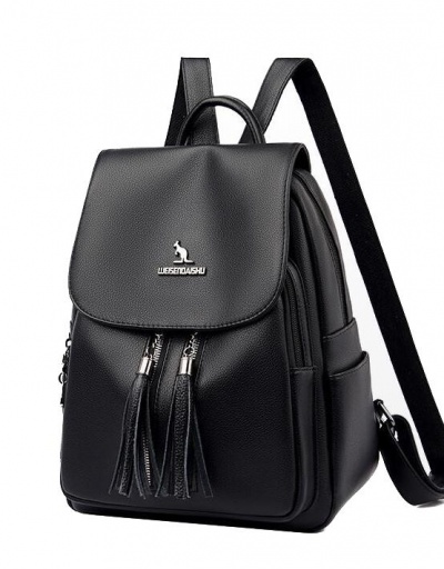 Replica Korean Style Versatile Black School Backpacks  #798161 $27.89 USD for Wholesale