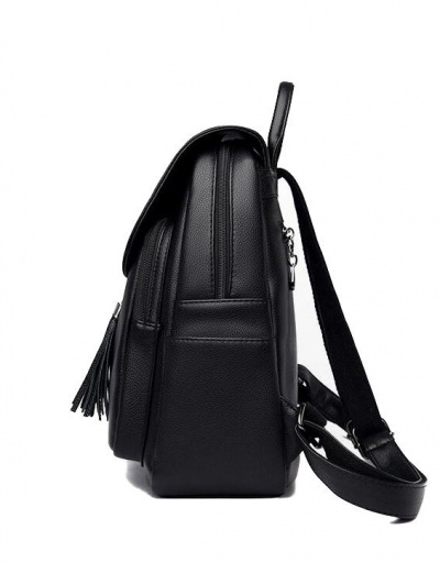 Replica Korean Style Versatile Black School Backpacks  #798161 $27.89 USD for Wholesale