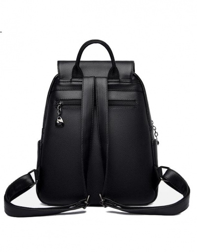 Replica Korean Style Versatile Black School Backpacks  #798161 $27.89 USD for Wholesale