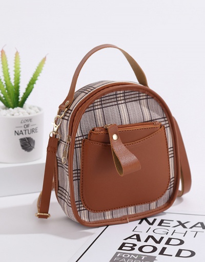 Replica Korean Plaid Contrast Color Backpack For Women #798175 $7.72 USD for Wholesale