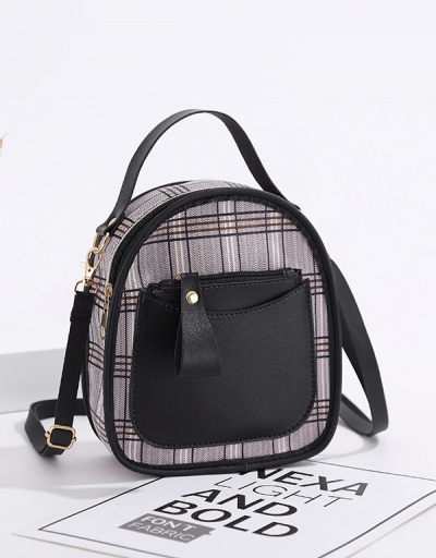 Replica Korean Plaid Contrast Color Backpack For Women #798175 $7.72 USD for Wholesale