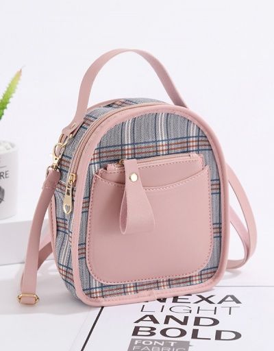 Replica Korean Plaid Contrast Color Backpack For Women #798175 $7.72 USD for Wholesale