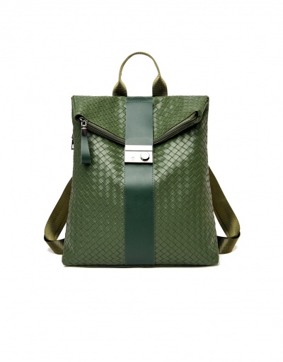 Replica Preppy Style Weave Women Dual Shoulder Backpack #798200 $18.59 USD for Wholesale