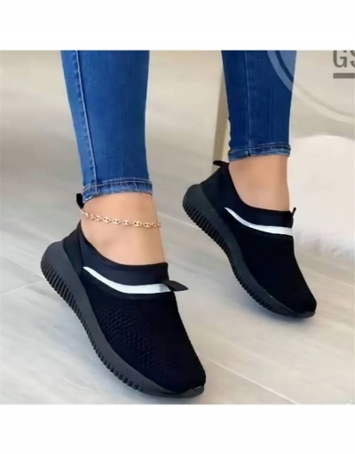 Replica Casual Black Breathable Flat Slip On Shoes #798203 $21.42 USD for Wholesale