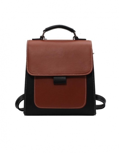 Korean Students Contrast Color Hasp Backpack #798204 $21.13 USD, Wholesale Fashion Backpacks